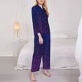 thumbnail image 3 of Lsque Neon Glitter Pattern Long Sleeve Pajama Set for Women - Soft 2-Piece Sleepwear and Loungewear Set with Pockets, Comfy Nightwear-XX-Large, 3 of 7