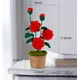 thumbnail image 3 of Flores artificiales de ganchillo para decorar escritorios de oficina y estanterías (rosa tejida a mano), 3 of 4