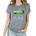 thumbnail image 2 of Pntutb T-Shirts à Manches Courtes Grande Taille pour Femmes T-Shirt Décontracté à Col Rond Imprimé pour la Saint-Patrick pour Femmes, 2 of 3