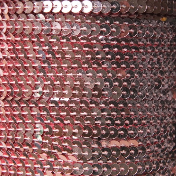 Pink Sequin Trim 4mm Center Stitched Shiny Metallic Made in USA