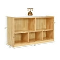 thumbnail image 3 of Gymax Kids 2-Shelf Wood Bookcase Organizer 5-Cube Storage Cabinet Natural, 3 of 10
