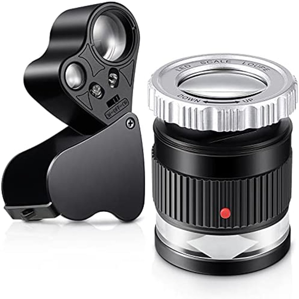 Loupe De Bijoutier 60x Avec Lumière LED, Idéale Pour Bijoux Et Sacs