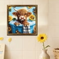 thumbnail image 4 of Wall Decorations For Living Room Abstract Oil Painting Wooden Picture Frame 20 cm x 20 cm With Hanging Buckle, 4 of 5