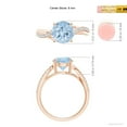 thumbnail image 5 of ANGARA Natural Solitaire 1.6 ct Aquamarine Twisted Split Shank Engagement Ring in 14K Rose Gold for Women (Size-8mm) | March Birthstone, Anniversary, Jewelry Gift for Women | Natural Aquamarine Ring, 5 of 9