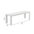 thumbnail image 5 of Theo 53 Inch Outdoor Bench, White Aluminum Frame, Plank Style Seat Surface- Saltoro Sherpi, 5 of 5