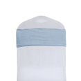 thumbnail image 7 of BalsaCircle 5 Dusty Blue Velvet Ruffled Stretch Chair Sashes Wedding Party Catering Decorations, 7 of 7