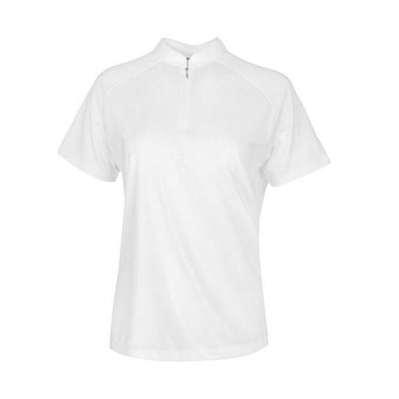 Page & Tuttle Womens Dot Texture Jersey Short Sleeve  Casual Athletic Polo