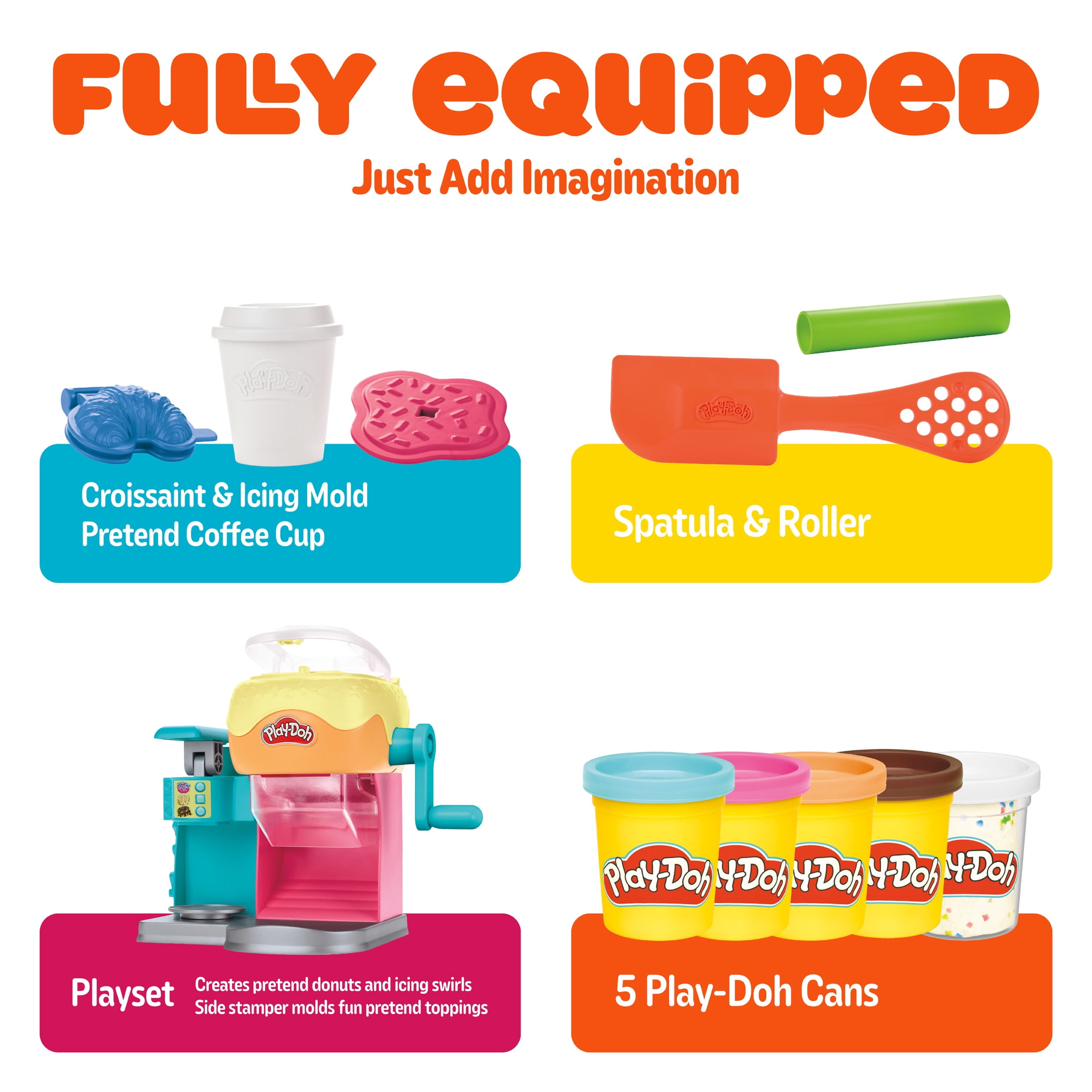 Play-Doh Donut Drop Shop Kitchen Toy for Kids, Arts & Crafts, Ages 3+