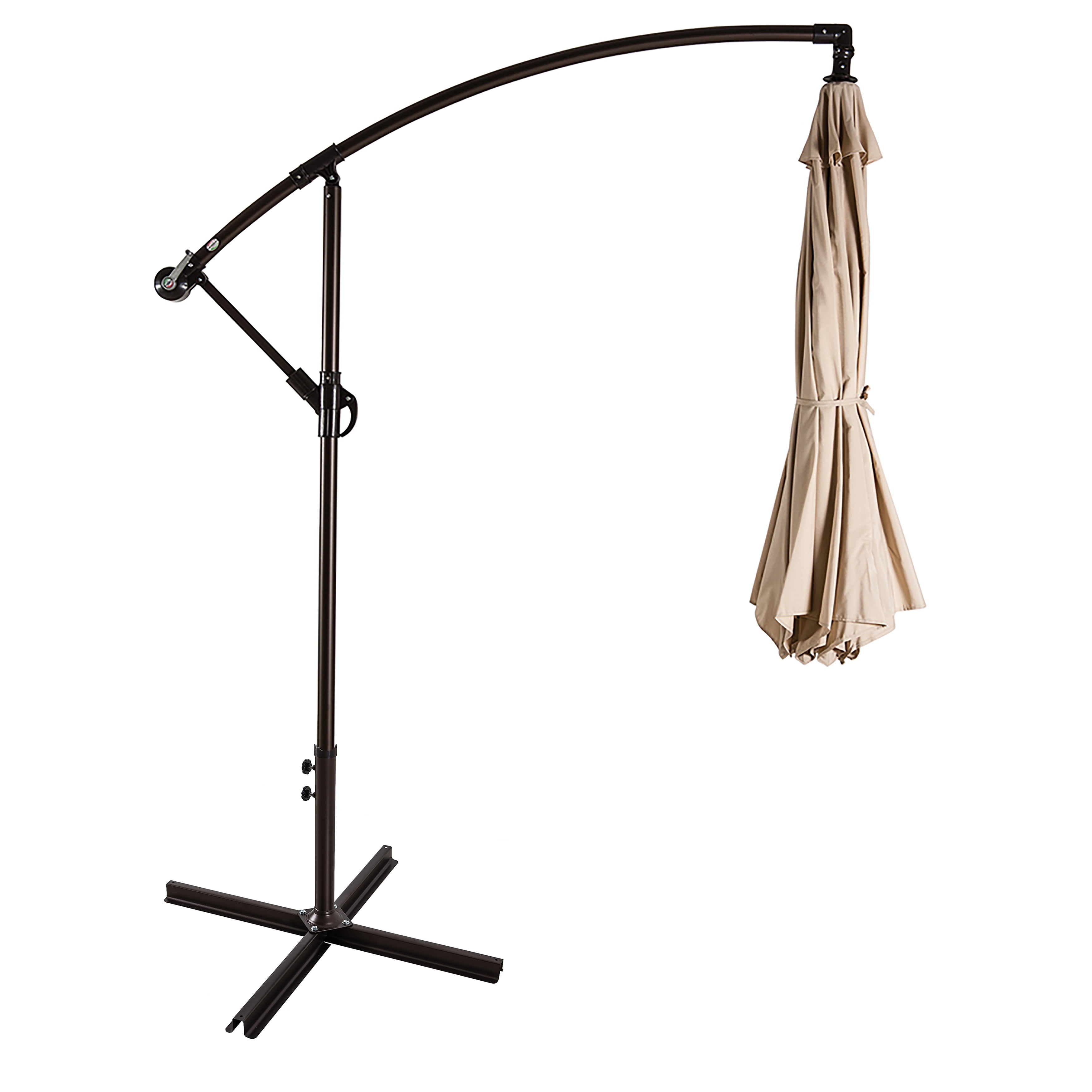 GARDEN 10 Ft Offset Cantilever Umbrellas for Patio Outdoor Shade, Beige