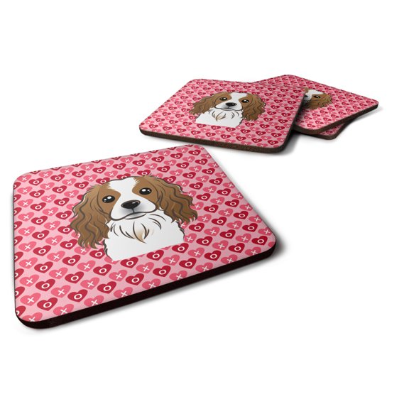 Carolines Treasures BB5294FC Cavalier Spaniel Foam Coaster Set of 4 3 1/2 x 3 1/2 multicolor