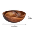 thumbnail image 4 of Natural Wooden Salad Bowl, 3.94X2.36" Wood Serving Dish, Wooden Pasta Mixing Bowl, Decorative Wood Dining Bowl, Solid Wood Soup Vessel, Kitchen Wooden Prep Bowl, Rustic Wood Table Serving Platter, 4 of 5