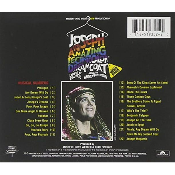 Andrew lloyd webber shop joseph's dreams