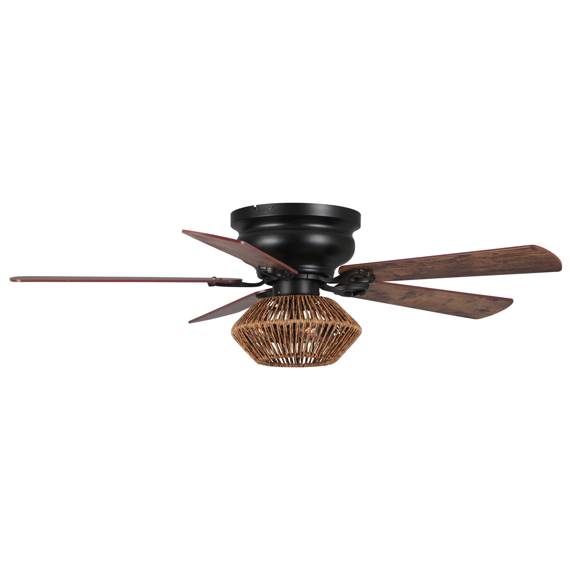 Parrot Uncle Ceiling Fans with Lights and Remote Flush Mount Farmhouse