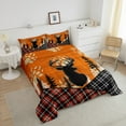 thumbnail image 3 of Woodland Deer Quilt for Boys Girls,Red Black Buffalo Checked Plaid Grid Bedding Set Hunting Animal Comforter&nbsp;Set Full Vintage Lodge Cabin Duvet Insert,Country Orange Plank Rustic Home Decor, 3 of 5