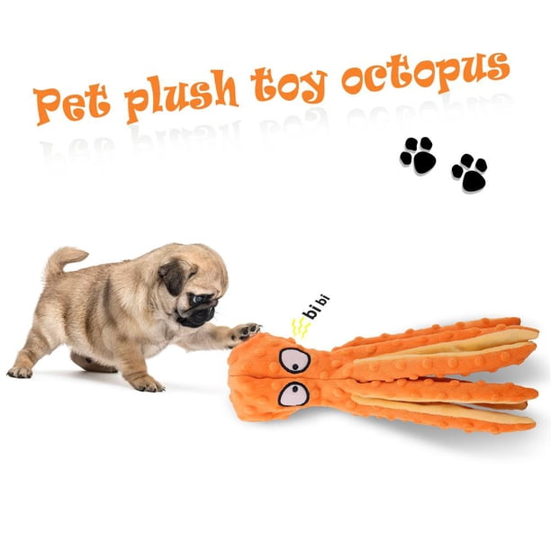 8 patas pulpo mascota juguete de peluche perro suave relleno Squeaky Sound Toys-2pcs