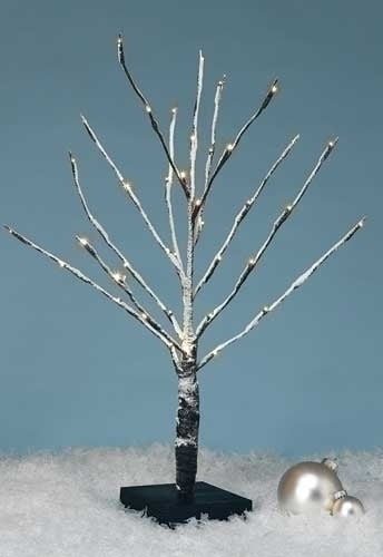 Pre Lit Snowy Twig Tree 24 Warm White LEDs And Built In Timer Christmas Lights 