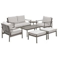 thumbnail image 2 of 7 Piece Aluminum Patio Furniture Set, Outdoor Armchair with Loveseat, All-Weather Outdoor Sectional Sofa with Side Table and Coffee Table, 2 of 7