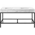 thumbnail image 4 of Meridian Furniture Marmo White Engineered Stone Bathroom Vanity, 4 of 9