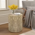 thumbnail image 3 of COSIEST Outdoor Cream Mosaic MgO Patio Side Table, 3 of 6