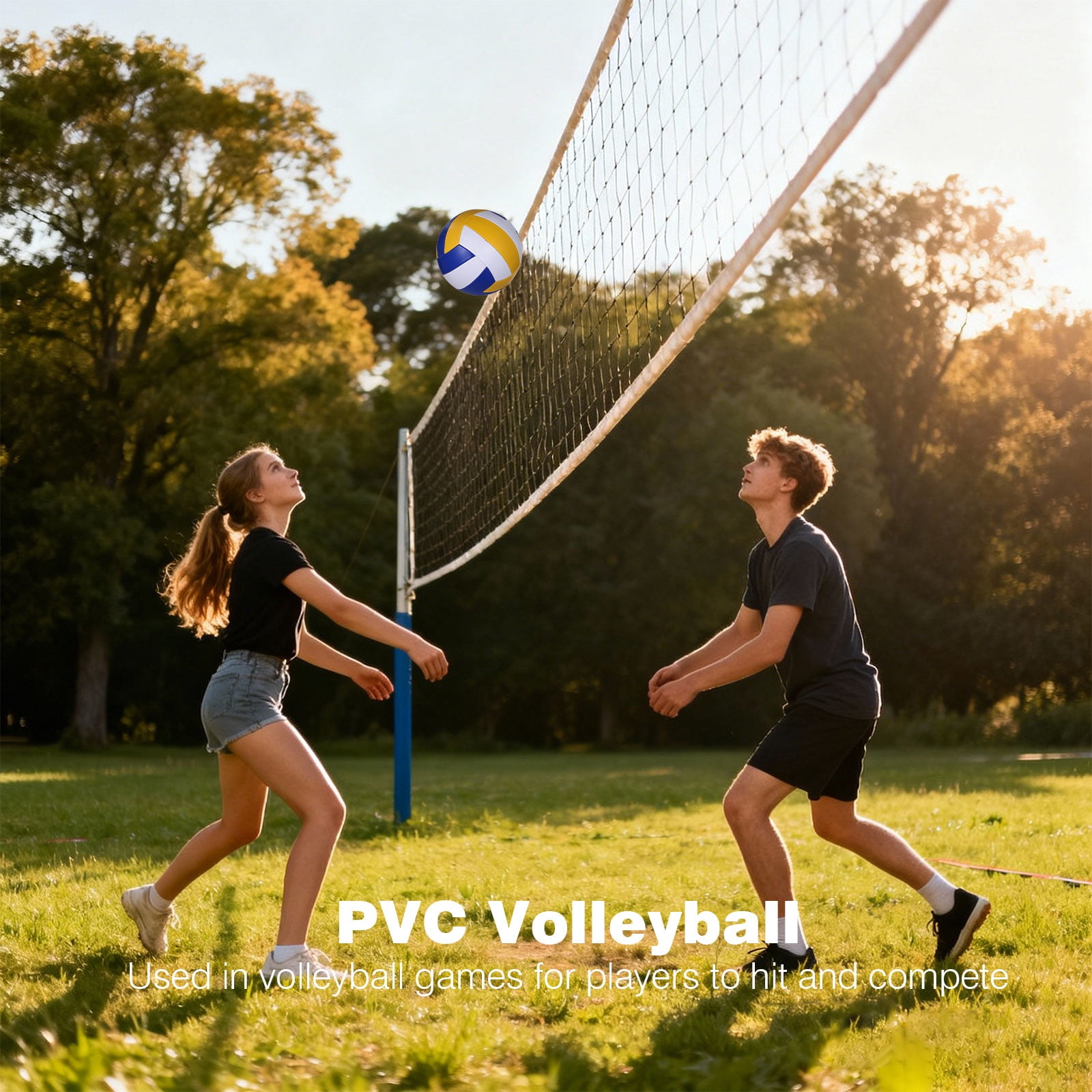 6 Pcs Official Size 5 Volleyballs Set with Pump, Needles, and Net Bags, Long-Term PVC Volleyballs for Indoor and Outdoor Training for Junior Players, Adults
