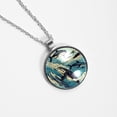 thumbnail image 4 of Whale Stunning Glass Circular Pendant Necklace for Women - Elegant Jewelry Gift for Her - Handcrafted Necklace with Glass Design - Beautiful Statement Necklaces, 4 of 5