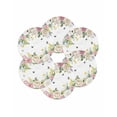 thumbnail image 7 of 15 Inch Round Placemats Set of 6, Pink White Flowers Non Slip Heat Insulation PP Table Mats, Spring Floral Elegant Pastoral Botanical Washable Place Mats for Kitchen Dining Party Table Decor, 7 of 7