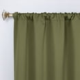 thumbnail image 2 of Superior Blackout Solid Light Filtering Rod pocket Curtain Panel Set, 36"X 72", Olive Green, 2 of 10