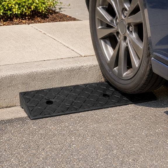 Plastic Car Driveway Ramps for Low Vehicles, 1 Set - Easy to Use, Perfect for Garage and Home Maintenance