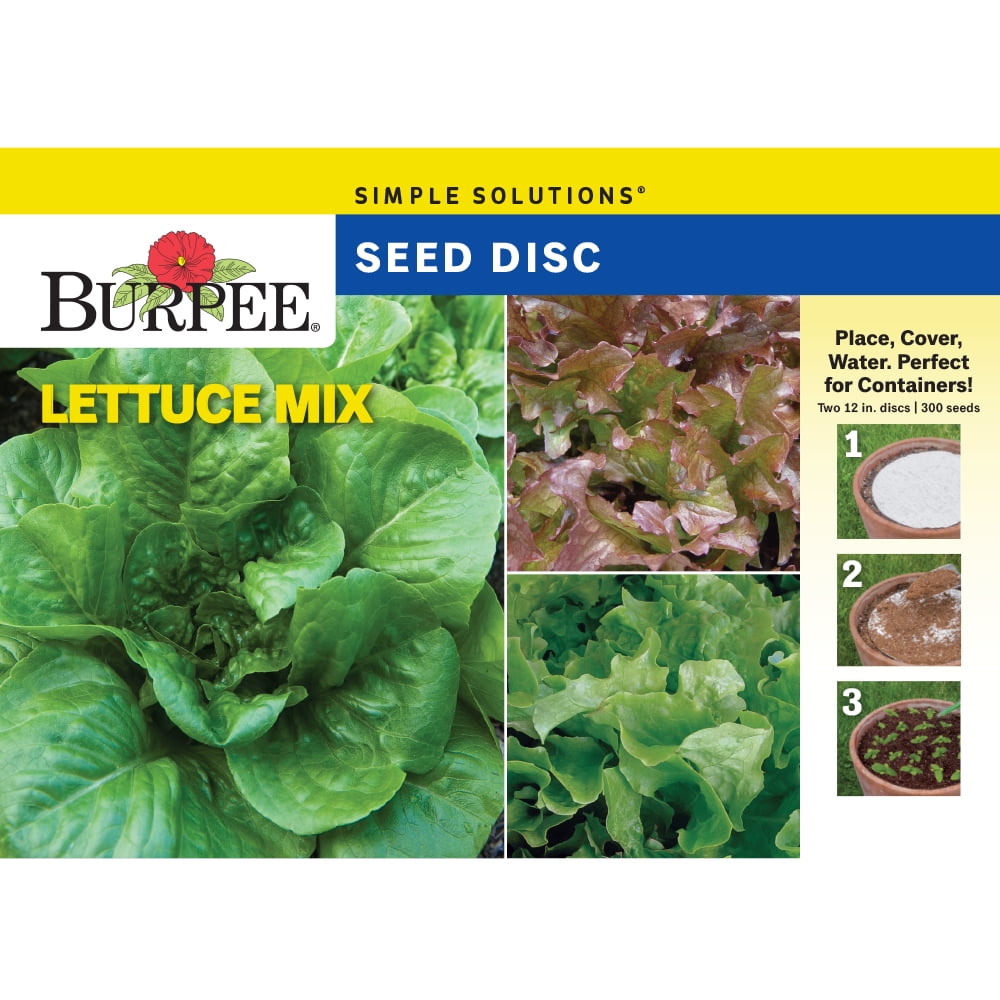 Burpee Lettuce Mix Seed Disc NonGMO, ContainerFriendly, Vegetable