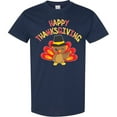 thumbnail image 3 of Inktastic Happy Thanksgiving Cute Turkey in Pilgrim Hat T-Shirt, 3 of 5