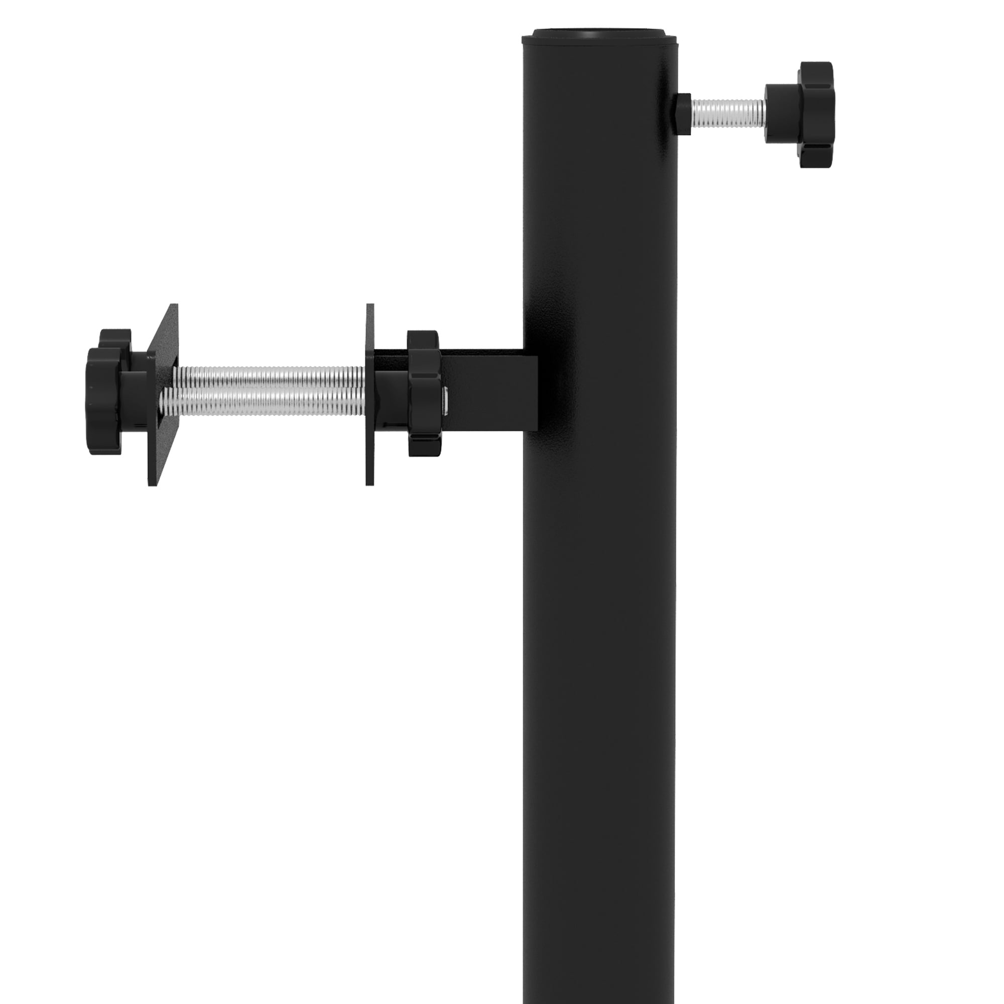 Outsunny Adjustable Patio Umbrella Holder for Market Umbrella or Offset Umbrella, Umbrella Deck Mount Bracket for Railing, Balcony, Fences, Black