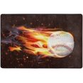 thumbnail image 4 of SKYSONIC 36x24in Dirty Baseball Area Rug, The Air on Fire Floor Carpet for Indoor Living Dining Room Bedroom, 4 of 7