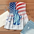 thumbnail image 4 of Dyegold Summer Tops for Women 2023 Trendy, Tube Tops Women Casual Summer American Flag 4th July Shirts Off Shoulder Bandeau Sleeveless Smocked Strapless ​Tanks, 4 of 5
