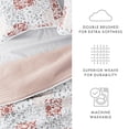 thumbnail image 5 of Noble Linens Blush 3 Piece Scrolled Patchwork Reversible Microfiber Quilt Set, Queen / Full, 5 of 7