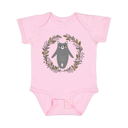 

Inktastic Woodland Bear Forest Wreath Gift Baby Boy or Baby Girl Bodysuit