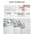 thumbnail image 5 of No Hook Shower Curtain with Snap in Liner, Ocean Nautical Starfish Octopus Coral Shell Plaid Hotel Shower Curtains for Bathroom, Washable Shower Curtain Liner Set with Mesh Top Window, 48"x72", 5 of 6