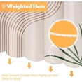 thumbnail image 5 of Boho Shower Curtain, Colorful Waterproof Fabric Cloth Shower Curtain Set, Spring Nature Leaf Sun Moon Abstract Lines Arch Modern Bathroom Curtains Decor with 12 Hooks, 72" x 72", 5 of 6