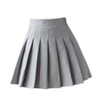 thumbnail image 3 of Falda plisada Mini uniforme de colegiala de tenis de cintura alta con pantalones cortos, gris, M Vogacara AP001094-17, 3 of 7