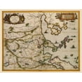 thumbnail image 2 of Blaeu 24x20 White Modern Wood Framed Museum Art Print Titled - Thessaloniki Region Greece - Blaeu 1654, 2 of 4