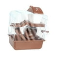 thumbnail image 3 of koolsoo 2 Tier Hamster Cage Portable Small Animal Cage for Hedgehog Rats Guinea Pigs Brown, 3 of 9