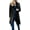 Black, variant on FUNING Women's Basic Designed Notch Lapel Double Breasted Mid-Long Wool Pea Coat