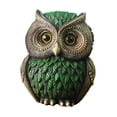 thumbnail image 2 of Adorable adorno de búho, estatua de búho, decoración paisajística, escultura de jardín de hadas en miniatura, figura de pájaros para el hogar, patio, verde, 2 of 8