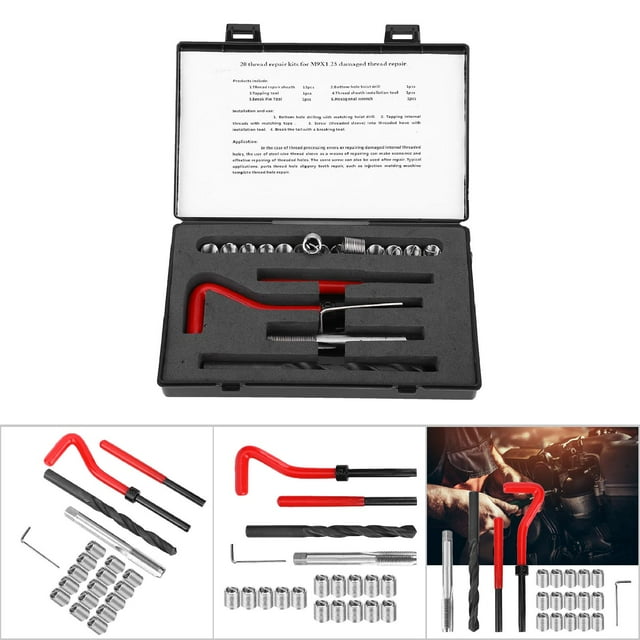 Reliable Thread Insert Kit, Stainless Steel Thread Repair Kit, High Efficiency Auto Parts for Microwave