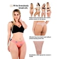 thumbnail image 3 of B2BODY Women's Panties Lace Back Floral Thong Small to Plus Sizes Multi-Pack, 3 of 8