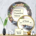 thumbnail image 3 of Designart "Mosaic Photography of the Picnic" Meals & Picnics Spiral Round Wall Mirror - Food & Beverage Oval Printed Decorative Mirror - Multiple Color Options, 3 of 5