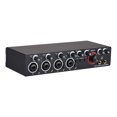 thumbnail image 1 of 2 Channels Recording Sound Card with Driver Free Audio Interface, 2-in 2-out USB Sound Card 24 Bit/192khz 48V Phantom Power Supply for Professional Recording of Live Streaming, 1 of 6