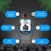 TrueMed Activated Charcoal Organic Coconut Shell Derived Charcoal Capsule,1200mg, 60 Capsules, Support Detox & Digestive Health, Activated Charcoal Capsules for Health-Conscious Individuals