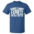 thumbnail image 2 of OXI T-Shirt - Woros Cannot Express, Basic Casual T-Shirt for Men's and Women Fleece T-Shirt Short Sleeve - Indigo Blue 2X-Large, 2 of 3