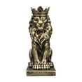 thumbnail image 4 of yotijay Lion with Crown Figurine Tabletop Ornament Handicraft Decorative Desk Collection Bronze Color, 4 of 9
