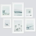 thumbnail image 5 of PixonSign Framed Canvas Print Wall Art Set - Ocean Beach & Tropical Tree Landscapes Poster Modern Art - Gallery Set of 9 Nature Wilderness Photography Art Wall Décor for Home Decor - White, 5 of 5